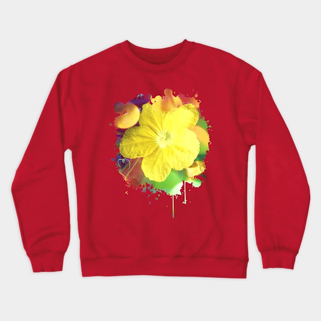 Secret Garden | Cucumber flower Crewneck Sweatshirt by hisameartwork